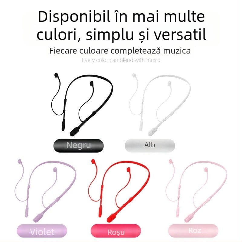 Șnur Bluetooth pentru gât cu protecție anti-pierdere, compatibil cu Huawei și Samsung Buds3 Pro