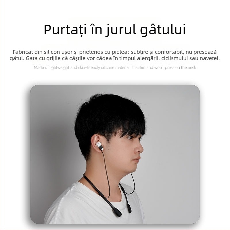 Șnur Bluetooth pentru gât cu protecție anti-pierdere, compatibil cu Huawei și Samsung Buds3 Pro