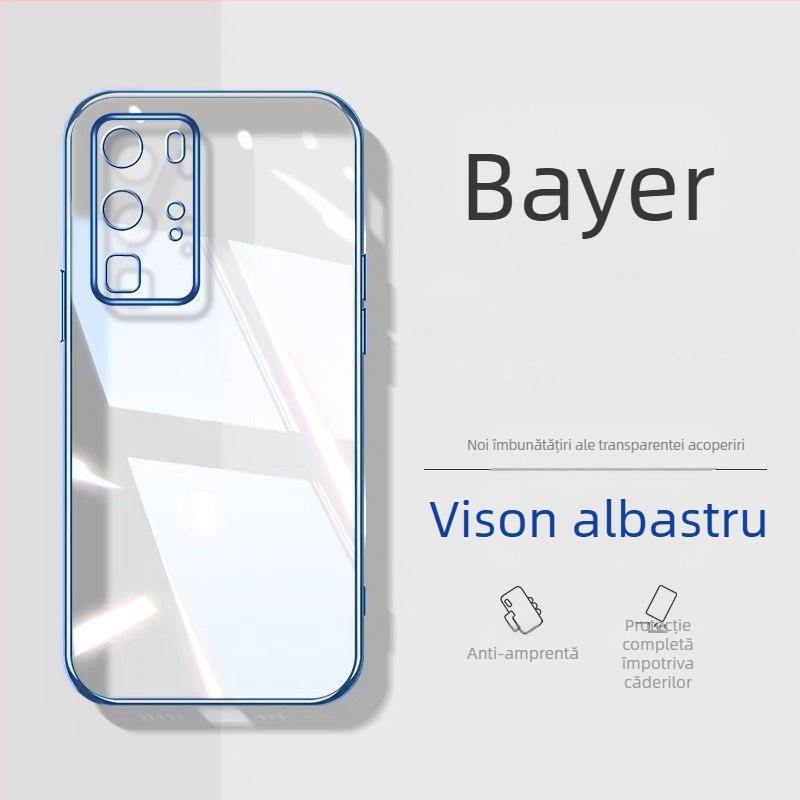 Husa din silicon Murdinger pentru Huawei P40 / P40 Pro, carcasă din spate, design simplu, finisaj electroplacat, protecție anti-cădere