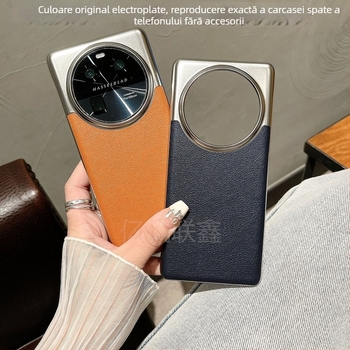 OPPO Find X7 Ultra Carcasă Dură pentru Telefon — Piele Artificială Electroplată, Rezistentă la Șocuri, La Căderi, La Uzură, Anti-Amprente