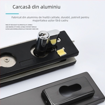 Încuietoare pentru podea a ușii din sticlă fără ramă, cu arc de podea și clip pentru ușă, model GT-6SDS