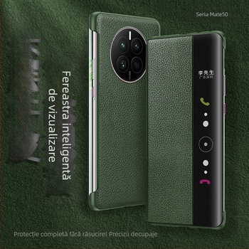 Husă Huawei pentru seria Mate — piele naturală, stil de afaceri, anti-cadere, prelucrare mecanică, personalizabil