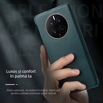 Husă Huawei pentru seria Mate — piele naturală, stil de afaceri, anti-cadere, prelucrare mecanică, personalizabil