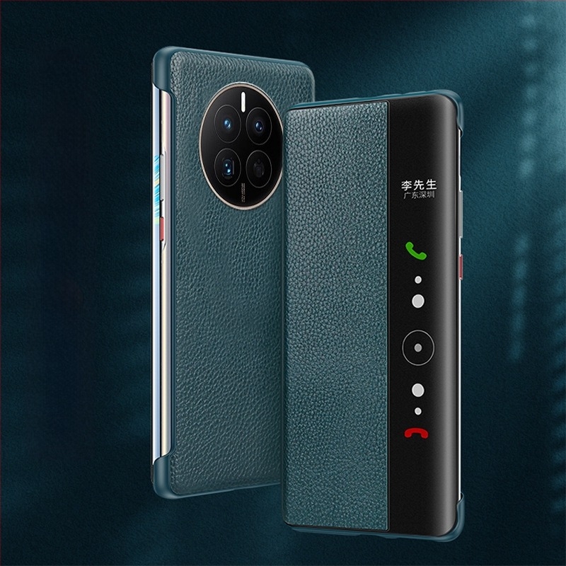 Husă Huawei pentru seria Mate — piele naturală, stil de afaceri, anti-cadere, prelucrare mecanică, personalizabil