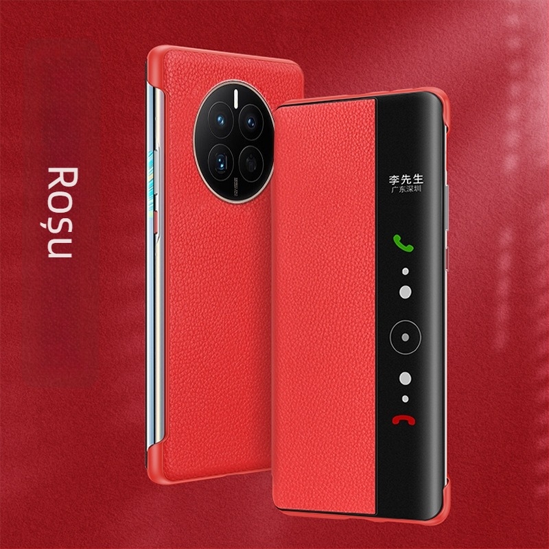 Husă Huawei pentru seria Mate — piele naturală, stil de afaceri, anti-cadere, prelucrare mecanică, personalizabil