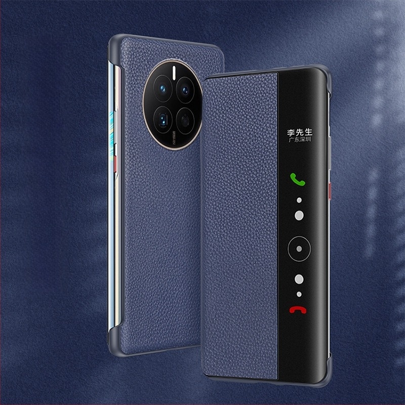 Husă Huawei pentru seria Mate — piele naturală, stil de afaceri, anti-cadere, prelucrare mecanică, personalizabil