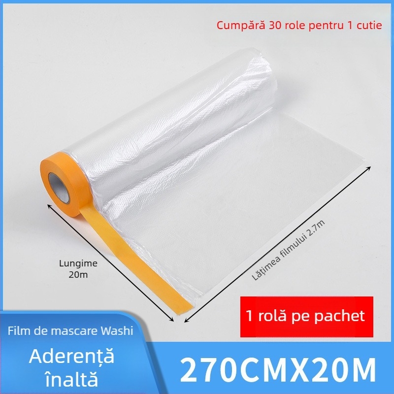 Folie de protecție pentru pulverizare vopsea și folie de mască pentru pereți, mobilier și mașini – protecție pereți, mobilier și suprafețe auto; folie de mască; protecție la pulverizarea vopselei