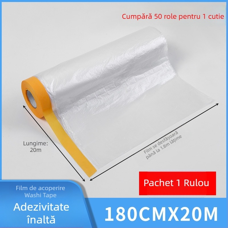 Folie de protecție pentru pulverizare vopsea și folie de mască pentru pereți, mobilier și mașini – protecție pereți, mobilier și suprafețe auto; folie de mască; protecție la pulverizarea vopselei