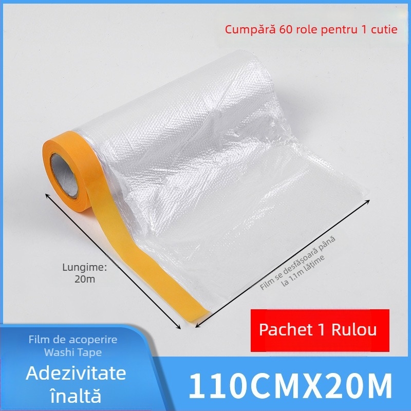 Folie de protecție pentru pulverizare vopsea și folie de mască pentru pereți, mobilier și mașini – protecție pereți, mobilier și suprafețe auto; folie de mască; protecție la pulverizarea vopselei