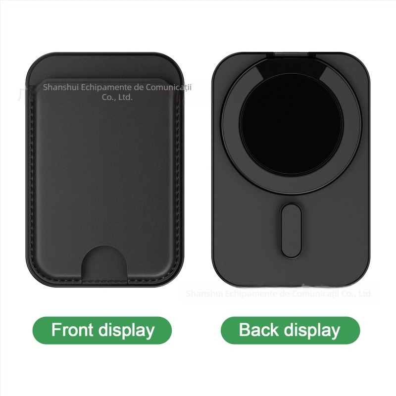 Port-card MagSafe pentru iPhone — piele artificială, suport mult unghiuri, închidere magnetică, personalizare și imprimare a logo-ului