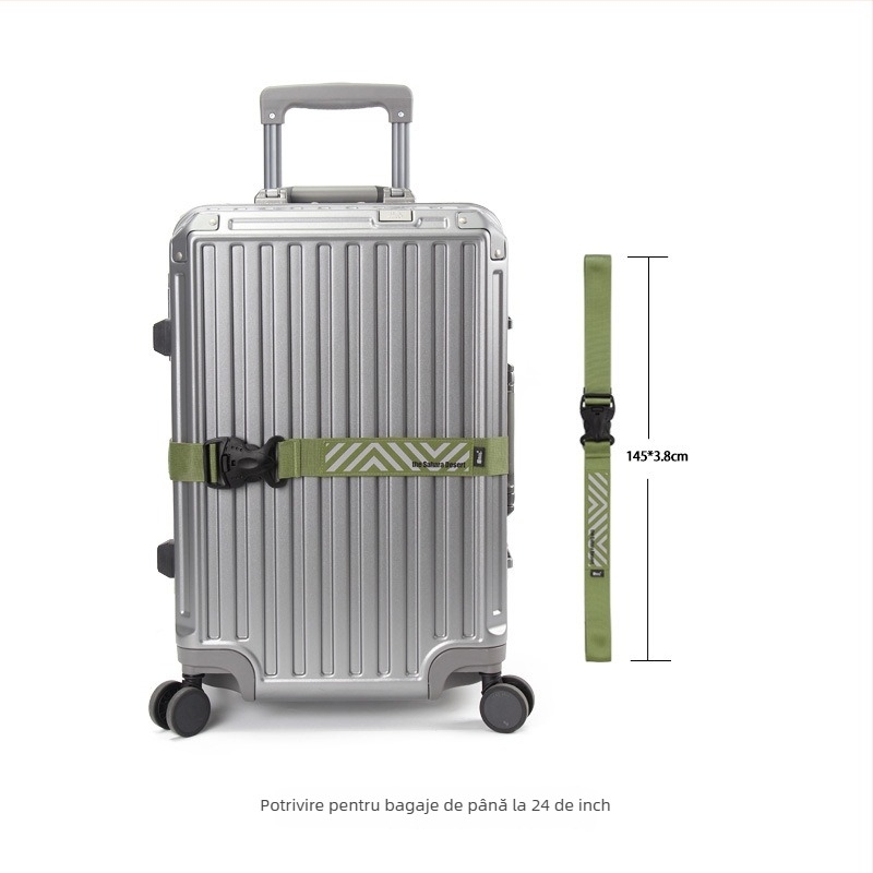 Bandă pentru bagaje cu închidere dublă – nailon cu dungi, stil casual de călătorie, toamna 2025, marcă proprie