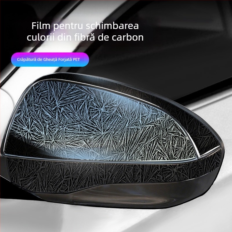 Înveliș interior auto cu aspect fibră de carbon - folie PET, centru de comandă și întreg vehiculul, brand XTAF, garanție 1 an