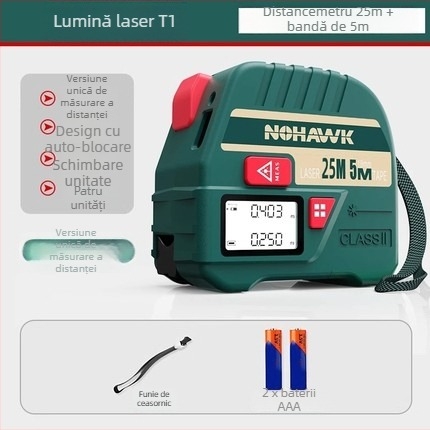 Distanțier cu laser – riglă portabilă cu laser infraroșu, instrument electronic de înaltă precizie, dispozitiv de măsurare cu laser de tip industrial