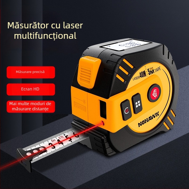 Distanțier cu laser – riglă portabilă cu laser infraroșu, instrument electronic de înaltă precizie, dispozitiv de măsurare cu laser de tip industrial