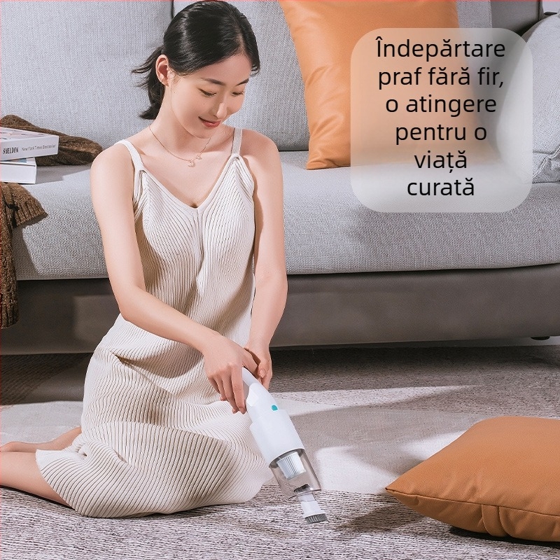 Aspirator auto wireless, mâner portabil cu duză plată, 80W, baterie încorporată 2000–2500 mAh, tensiune ≤36V, aspirație sub 10 kPa