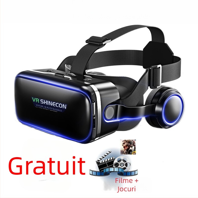 Ochelari VR cu rezoluție 4K, 3D stereoscopic și controler încorporat