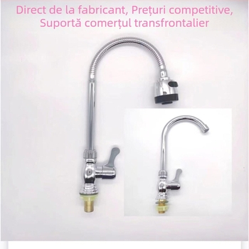 Robinet de chiuvetă reglabil, extensie universală, apă rece, cu un singur orificiu, vertical, corp din plastic, cartuș ceramic, intrare/ieșire 20 mm, 0,8 MPa, 0-80°C