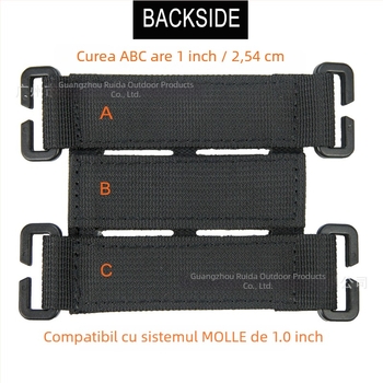 Liruida accesoriu Velcro din nailon ultra-ușor pentru rucsac, sistem MOLLE, bază pentru brățară, detașabil