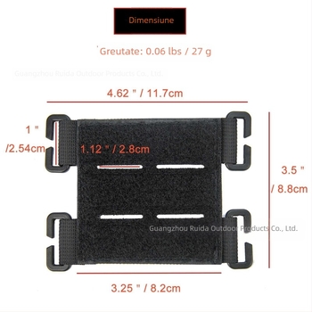 Liruida accesoriu Velcro din nailon ultra-ușor pentru rucsac, sistem MOLLE, bază pentru brățară, detașabil