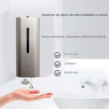 Dispozitiv automat de săpun cu senzor — construcție turnată prin injecție, certificat CE UE, funcție inductivă, greutate 0,65 kg, design modern