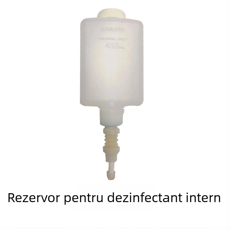 Dozator manual pentru dezinfectant de mâini GMD500, din plastic, acționare prin apăsare, design modern minimalist