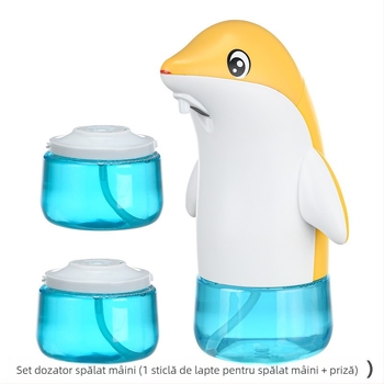 Dispenser automat de gel de mână cu spumă pentru copii, senzor inteligent, reîncărcabil, din plastic ABS, pentru uz casnic