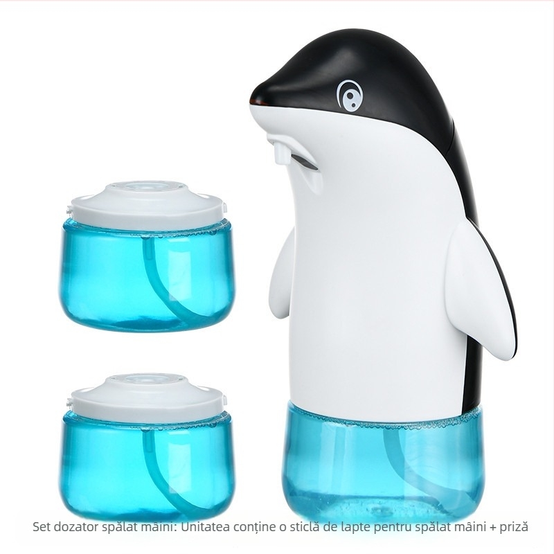 Dispenser automat de gel de mână cu spumă pentru copii, senzor inteligent, reîncărcabil, din plastic ABS, pentru uz casnic