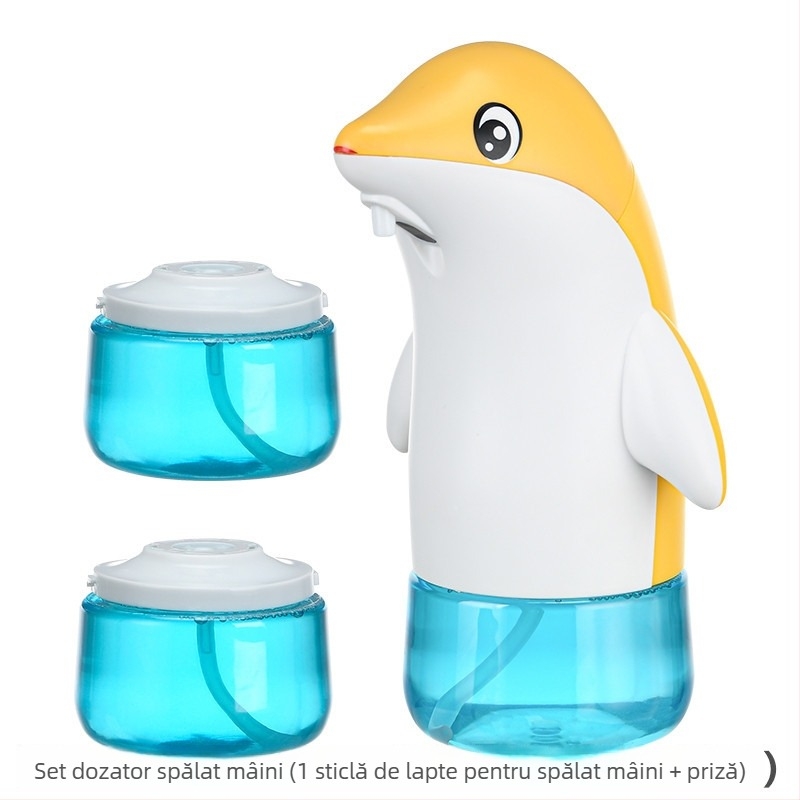 Dispenser automat de gel de mână cu spumă pentru copii, senzor inteligent, reîncărcabil, din plastic ABS, pentru uz casnic