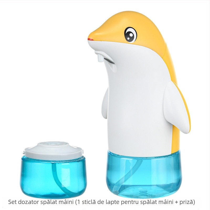 Dispenser automat de gel de mână cu spumă pentru copii, senzor inteligent, reîncărcabil, din plastic ABS, pentru uz casnic