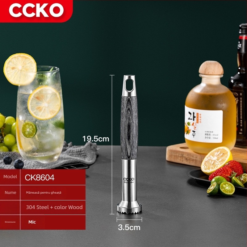 Bețișor de amestecare din oțel inoxidabil 304, CCKO, logo imprimat, personalizare disponibilă (Material: oțel inoxidabil 304; Categorie: Bețișor de amestecare; Marcă: CCKO; Logo: Da; Personalizare: Da)