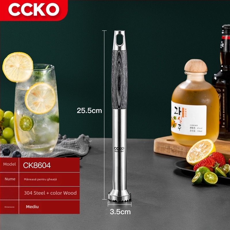 Bețișor de amestecare din oțel inoxidabil 304, CCKO, logo imprimat, personalizare disponibilă (Material: oțel inoxidabil 304; Categorie: Bețișor de amestecare; Marcă: CCKO; Logo: Da; Personalizare: Da)