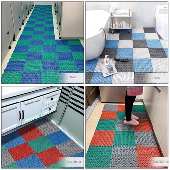 Covoraș de podea din PVC, antiderapant, extra gros, pentru baie, duș, bucătărie și piscină