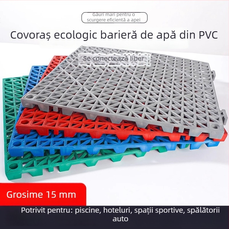 Covoraș de podea din PVC, antiderapant, extra gros, pentru baie, duș, bucătărie și piscină