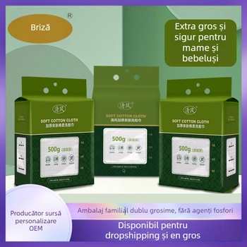 Prosoape de față de unică folosință, moi ca bumbacul și fără scame, design cu tragere suspendat, pentru demachiere, fibre vegetale