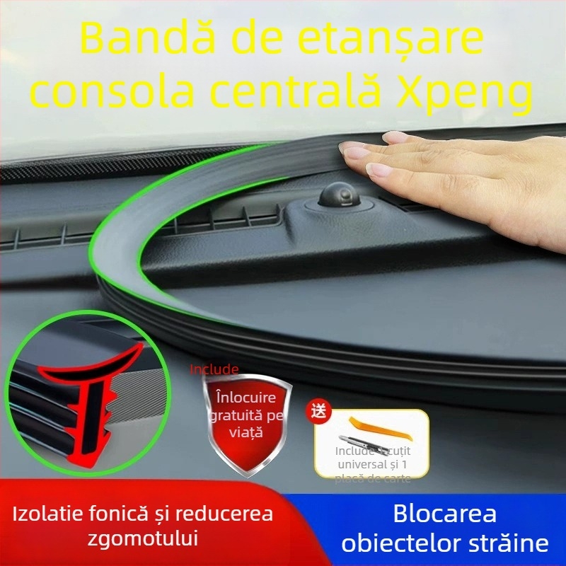 Bandă etanșă din cauciuc pentru panoul de control central Xpeng, material siliconic, model Xpeng central control sealing strip