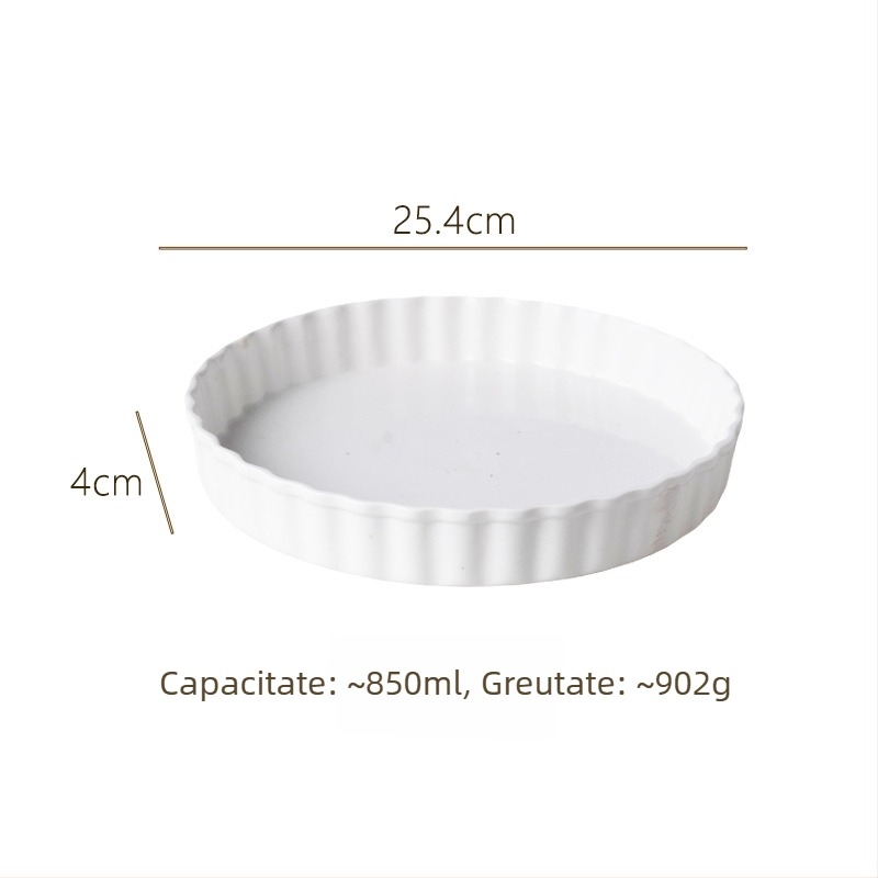 Tigaie pentru pizza din porțelan, rotundă, compatibilă cu microundele, imprimare logo disponibilă