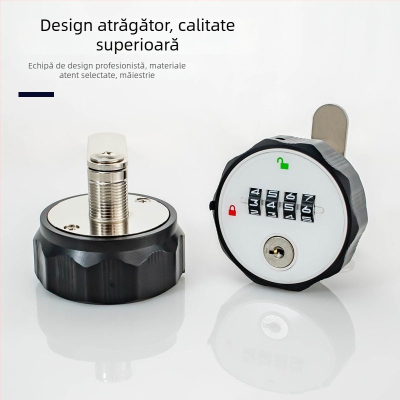 Încuietoare mecanică pentru dulap cu combinație numerică, ABS+ aliaj de zinc, universal pentru dulapuri din lemn și metal, model 660329