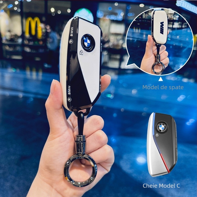 BMW TPU husă de cheie pentru seria 5 – husă protecție cu cataramă, personalizabilă