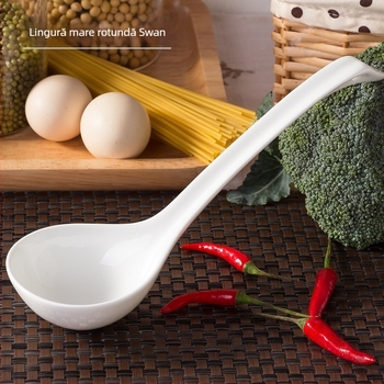 Lingură ceramică pentru adulți, stil simplu, fără importuri