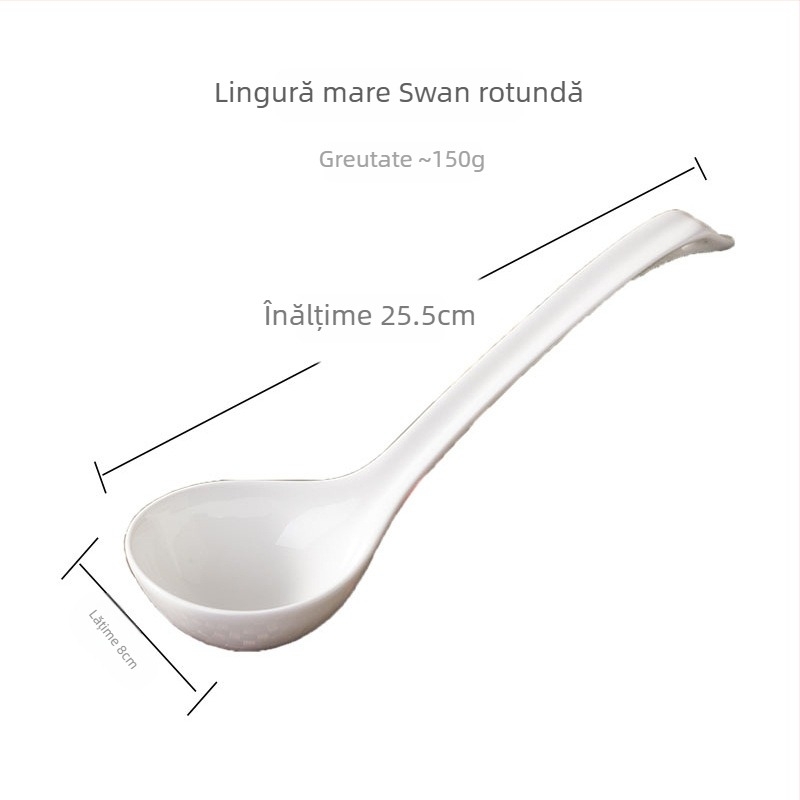 Lingură ceramică pentru adulți, stil simplu, fără importuri