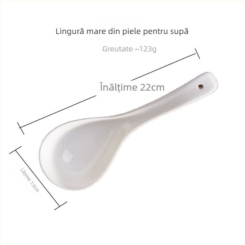 Lingură ceramică pentru adulți, stil simplu, fără importuri