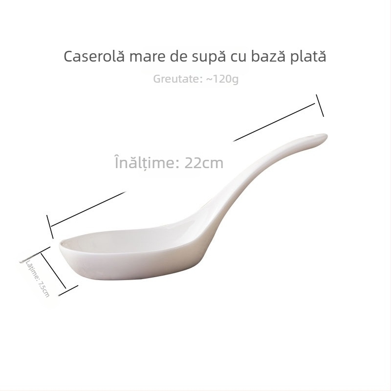 Lingură ceramică pentru adulți, stil simplu, fără importuri