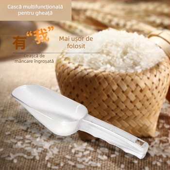 Lopată de gătit cu mâner din PC plastic, anti-alunecare, stil modern minimalist (Material: Plastic; Mâner: PC plastic; Funcție: Anti-alunecare; Stil: Modern minimalist)