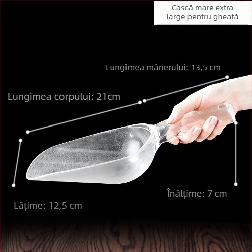 Lopată de gătit cu mâner din PC plastic, anti-alunecare, stil modern minimalist (Material: Plastic; Mâner: PC plastic; Funcție: Anti-alunecare; Stil: Modern minimalist)