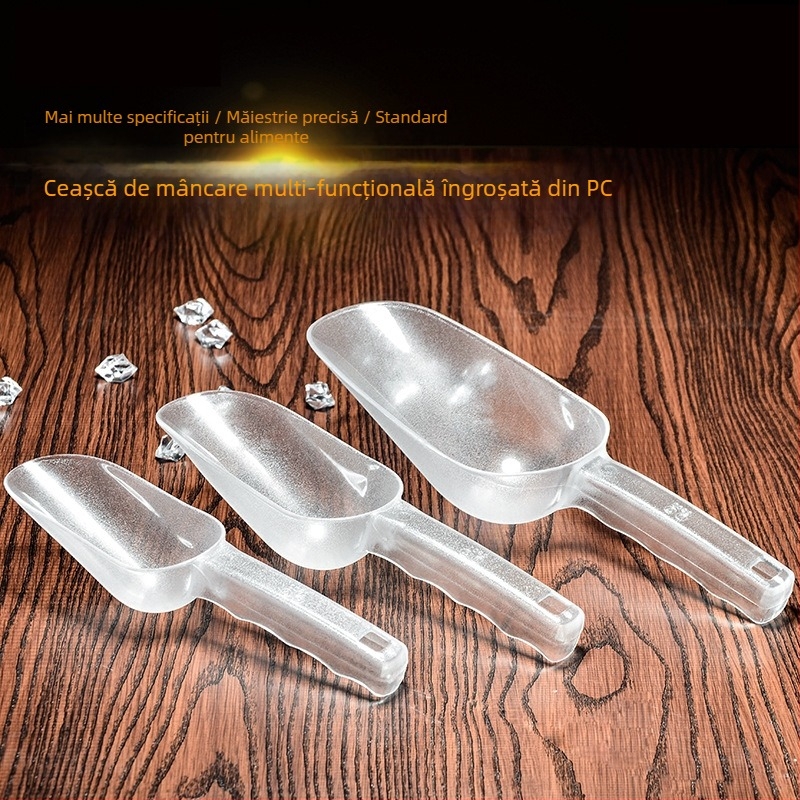 Lopată de gătit cu mâner din PC plastic, anti-alunecare, stil modern minimalist (Material: Plastic; Mâner: PC plastic; Funcție: Anti-alunecare; Stil: Modern minimalist)