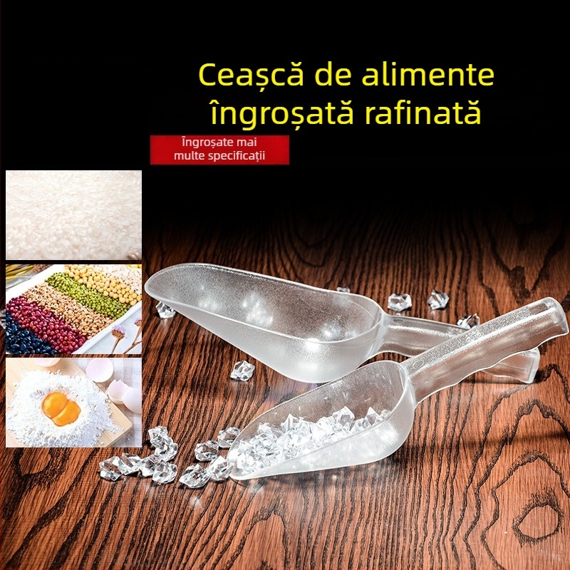 Lopată de gătit cu mâner din PC plastic, anti-alunecare, stil modern minimalist (Material: Plastic; Mâner: PC plastic; Funcție: Anti-alunecare; Stil: Modern minimalist)