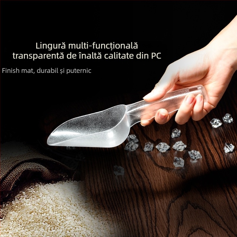 Lopată de gătit cu mâner din PC plastic, anti-alunecare, stil modern minimalist (Material: Plastic; Mâner: PC plastic; Funcție: Anti-alunecare; Stil: Modern minimalist)