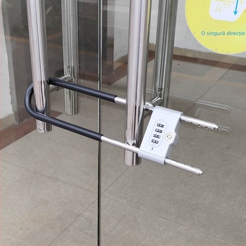 Qingshang încuietoare cu cod pentru uși din sticlă și culise, încuietoare în formă de U anti-furt cu zăvor extins pentru magazine și birouri