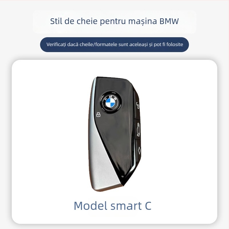 Carcasă pentru cheie BMW X5 și Seria 7, aliaj de zinc, stil premium