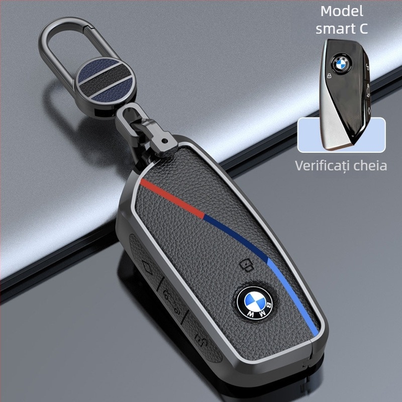 Carcasă pentru cheie BMW X5 și Seria 7, aliaj de zinc, stil premium